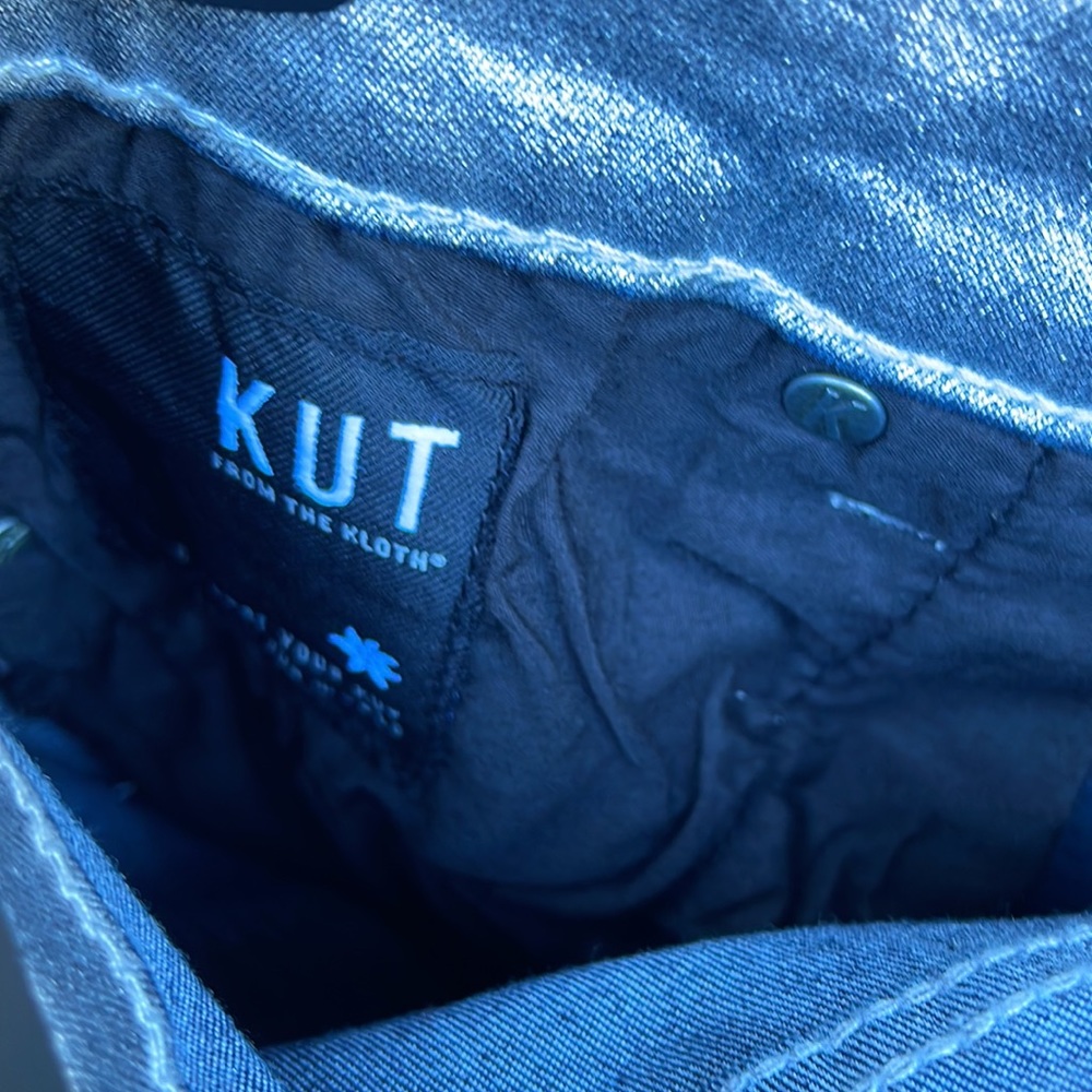 Kut From The Kloth Pants 8 Connie Ankle Zip Silver NWT Skinny Stretch New - Picture 12 of 16